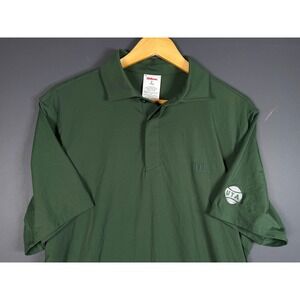 NWT Wilson Tennis Polo Shirt Mens Medium UTA Atlanta Green Short Sleeve